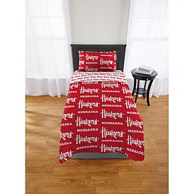 Officially Licensed NCAA Twin Bed in a Bag Set - Nebraska Cornhuskers