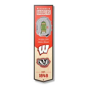 Officially Licensed NCAA Wisconsin Badgers 3D Stadium Banner