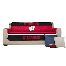 Officially Licensed NCAA Wisconsin Badgers Sofa Furniture Protector 