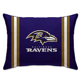 Officially Licensed NFL 20" x 26" Plush Striped Bed Pillow - Ravens