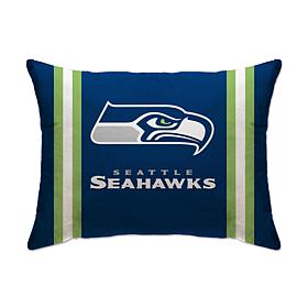 Officially Licensed NFL 20" x 26" Plush Striped Bed Pillow - Seahawks