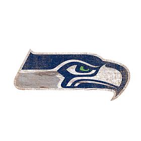 Officially Licensed NFL 24" Distressed Logo Cutout Sign - Seahawks 
