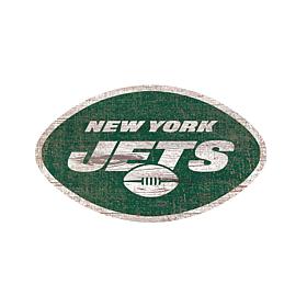 Officially Licensed NFL 24" Distressed Logo Cutout Sign - Jets 