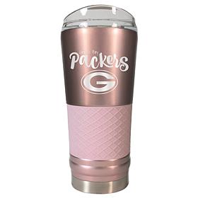 Officially Licensed NFL 24oz Rose Gold Draft Tumbler-Green Bay Packers