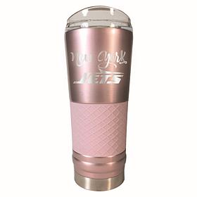 Officially Licensed NFL 24oz Rose Gold Draft Tumbler - New York Jets