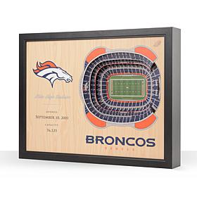 Officially Licensed NFL 25-Layer StadiumViews 3D Wall Art - Broncos 