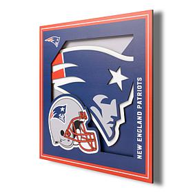 Officially Licensed NFL 3D Logo Series Wall Art - 12" x 12" - Patriots