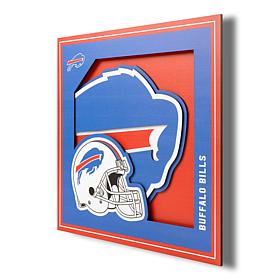 Officially Licensed NFL 3D Logo Series Wall Art - 12" x 12" - Bills
