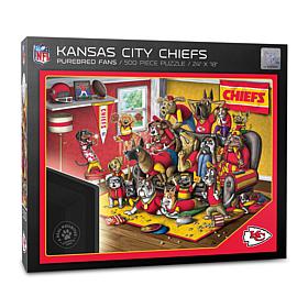 Officially Licensed NFL 500-piece Puzzle - A Real Nailbiter - Chiefs