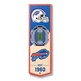 Officially Licensed NFL 6" x 19" 3-D Stadium Banner - Buffalo Bills