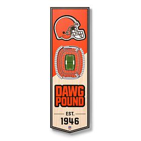 Officially Licensed NFL 6" x 19" 3-D Stadium Banner - Cleveland Bro...