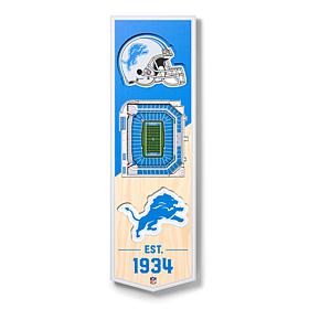 Officially Licensed NFL 6" x 19" 3-D Stadium Banner - Detroit Lions 