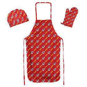 Officially Licensed NFL 699 3-Piece Set Apron, Mitt, Hat - Chiefs 