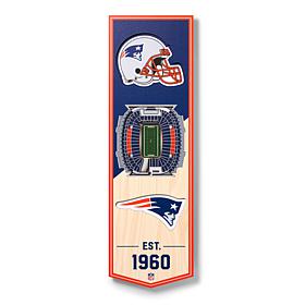 Officially Licensed NFL 6x19" 3-D Stadium Banner- New England Patriots