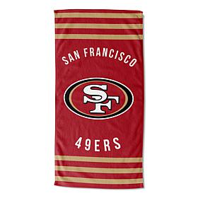 Officially Licensed NFL 720 Stripes Beach Towel - 49ers