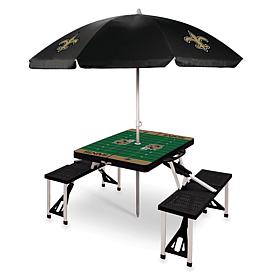 Officially Licensed NFL Black Portable Folding Picnic Table - Saints