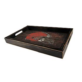 Officially Licensed NFL Browns Distressed Tray with Team Colors
