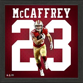Officially Licensed NFL Christian McCaffrey 49ers Impact Jersey Frame