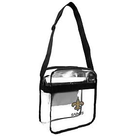 Officially Licensed NFL Clear Carryall Crossbody - Saints