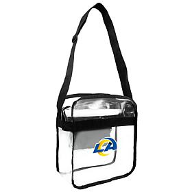 Officially Licensed NFL Clear Carryall Crossbody Tote - LA Rams