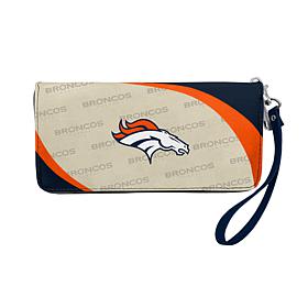 Officially Licensed NFL Denver Broncos Curve Zip Organizer Wallet