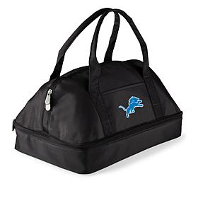 Officially Licensed NFL Detroit Lions Black Potluck Casserole Tote 