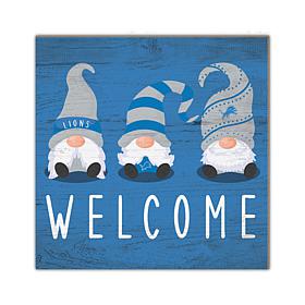 Officially Licensed NFL Detroit Lions Welcome Gnomes Wall Decor