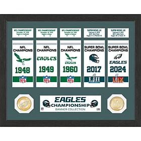 Officially Licensed NFL Eagles 5-Time World Champions Banner Trove
