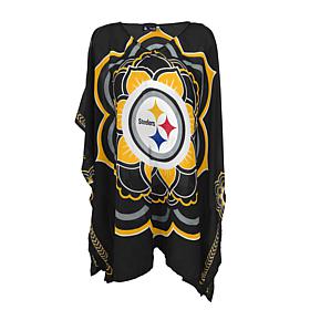 Officially Licensed NFL "Flower" Caftan - Pittsburgh Steelers