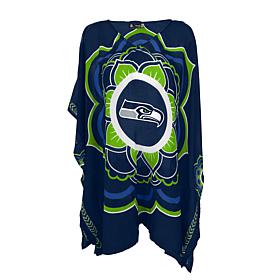 Officially Licensed NFL "Flower" Caftan - Seattle Seahawks