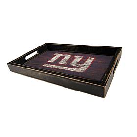 Officially Licensed NFL Giants Distressed Tray with Team Colors