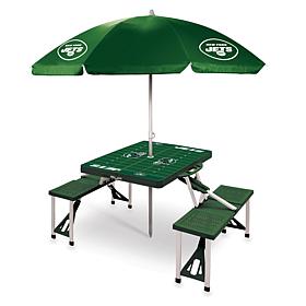 Officially Licensed NFL Green Portable Folding Picnic Table - NY Jets