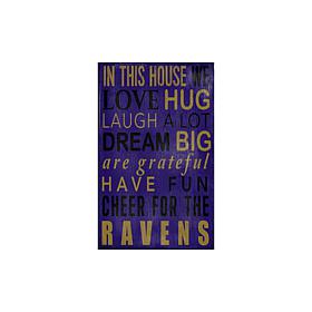 Officially Licensed NFL In This House Sign - Baltimore Ravens