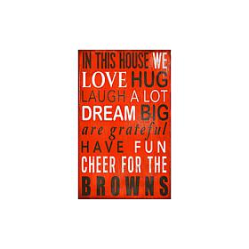 Officially Licensed NFL In This House Sign - Cleveland Browns