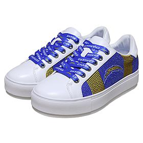 Officially Licensed NFL Lace-Up Sparkle Sneaker by Cuce Shoes