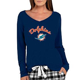 Officially Licensed NFL Ladies Marathon Long-Sleeve Top - Dolphins