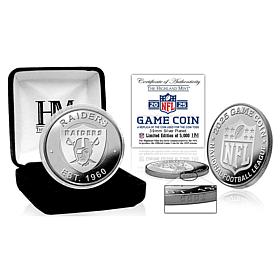 Officially Licensed NFL Las Vegas Raiders 2025 Silver Flip Coin