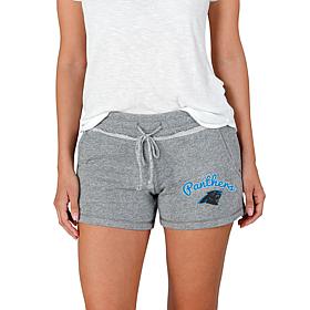Officially Licensed NFL Mainstream Ladies Knit Shorts - Panthers