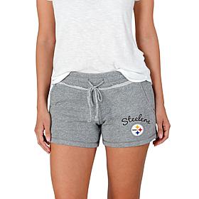 Officially Licensed NFL Mainstream Ladies Knit Shorts - Steelers