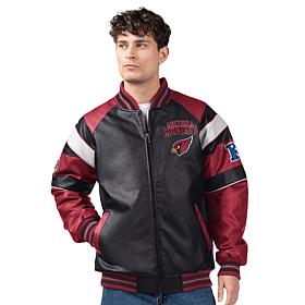 Officially Licensed NFL Men's Faux Leather Varsity Jacket by Glll