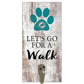 Officially Licensed NFL Miami Dolphins Dog Leash Holder Sign