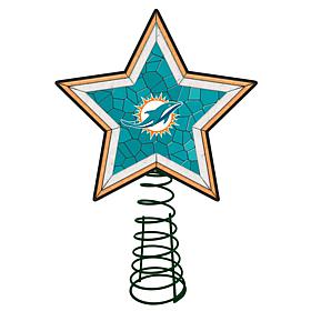Officially Licensed NFL Mosaic Tree Topper - Dolphins