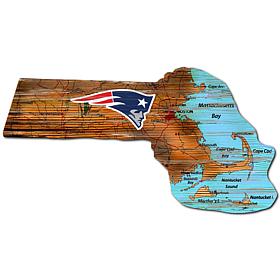 Officially Licensed NFL New England Patriots Distressed State w/ Logo