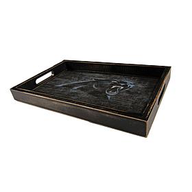 Officially Licensed NFL Panthers Distressed Tray with Team Colors