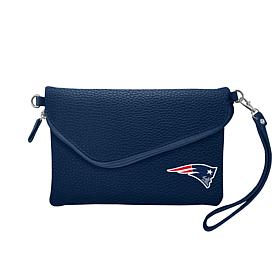 Officially Licensed NFL Pebble Fold Over Crossbody Purse - New Engl...