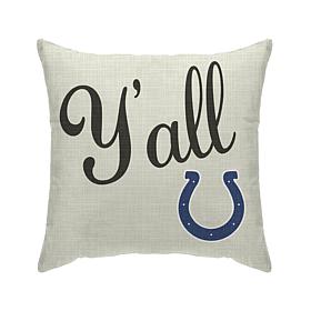 Officially Licensed NFL Pegasus Sports Y'all Pillow - Colts