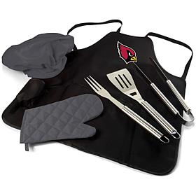 Officially Licensed NFL Picnic Time Apron Tote Pro Grill Set Cardinals