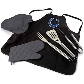 Officially Licensed NFL Picnic Time Apron Tote Pro Grill Set Colts