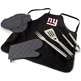 Officially Licensed NFL Picnic Time Apron Tote Pro Grill Set Giants