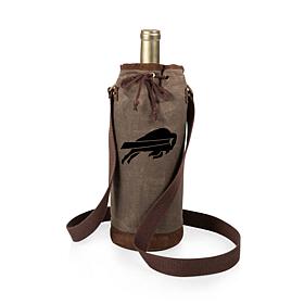 Officially Licensed NFL Picnic Time Waxed Canvas Wine Tote Bills
